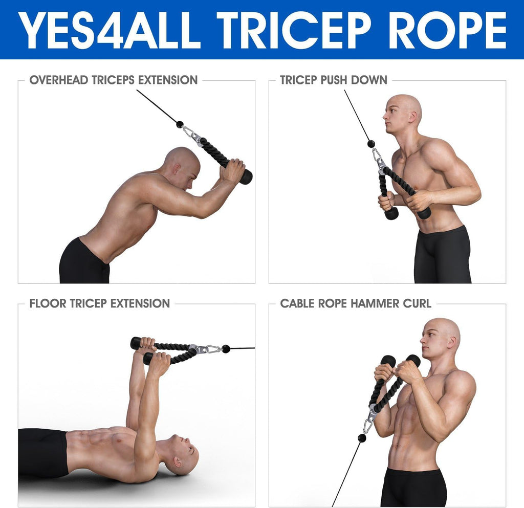 7PCS TRICEP ROPE CABLE-27" SET