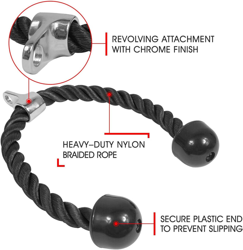 7PCS TRICEP ROPE CABLE-27" SET