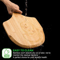 BAMBOO PIZZA PEEL PADDLE AND CUTTING BOARD WITH HANDLE