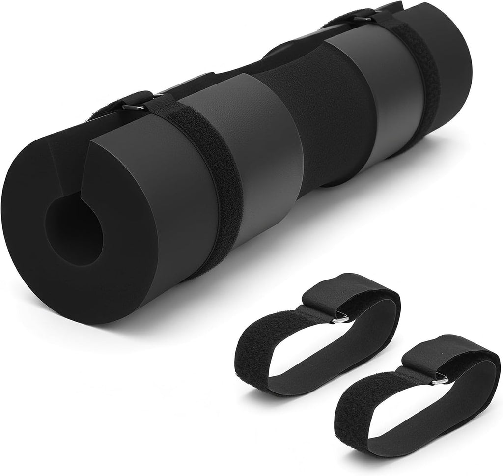 BARBELL SQUAT PAD- 17.5“X3.5”-WITH 2 STRAPS