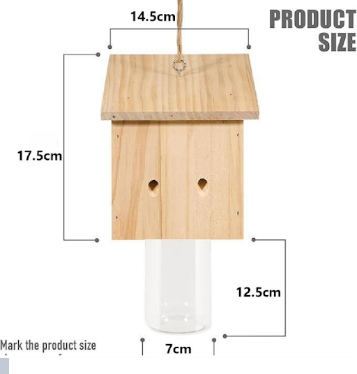 CARPENTER BEE TRAP 14.5X14.5X30CM