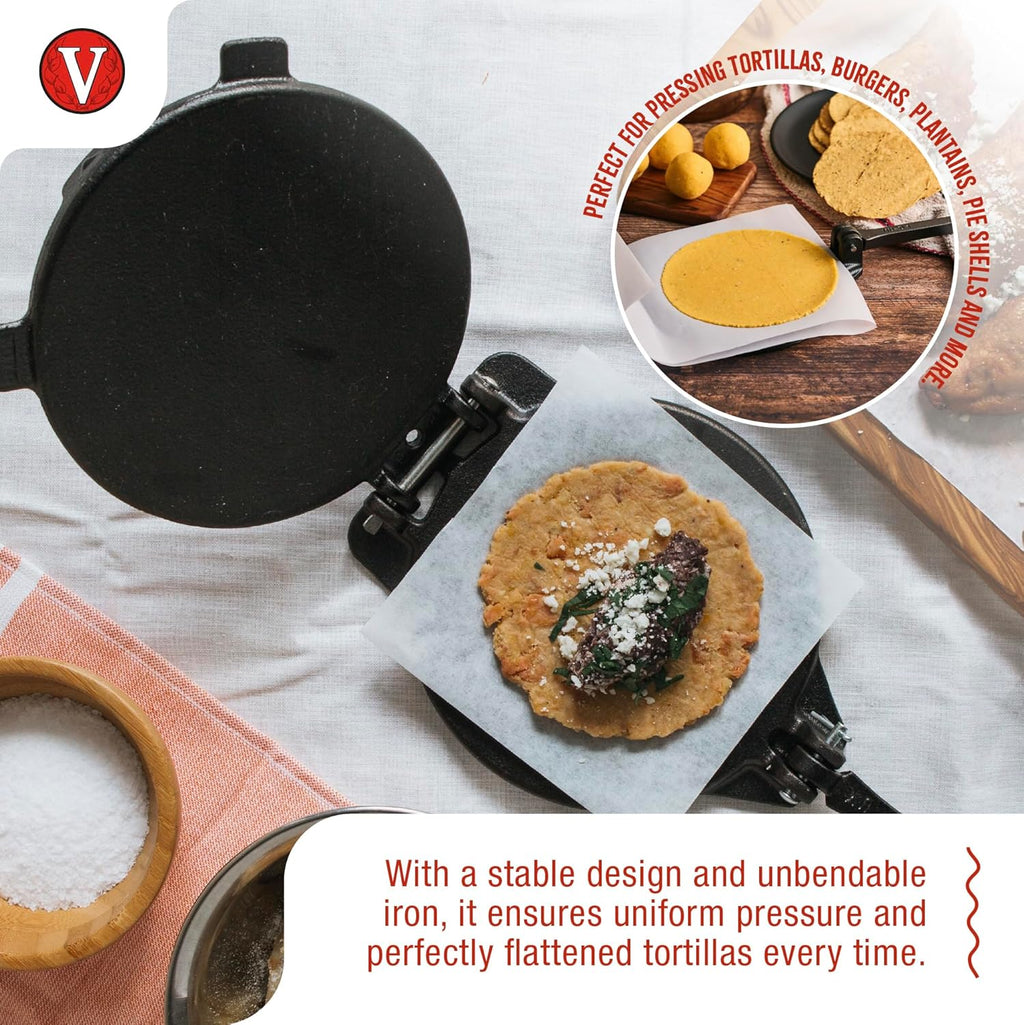 8" CAST IRON TORTILLA PRESS
