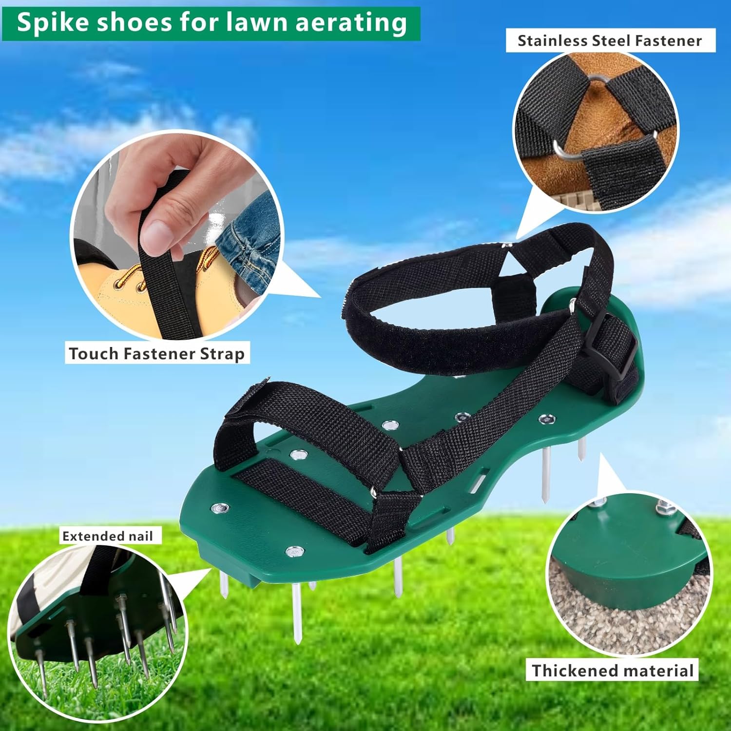 LAWN AERATOR SHOES SPIKED SANDALS
