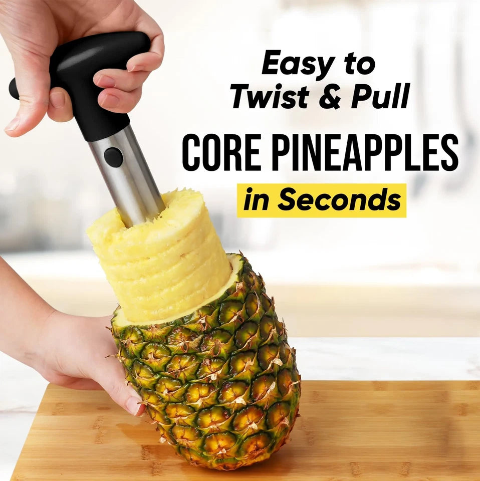 METAL PINEAPPLE CORER - SLICER-BLACK