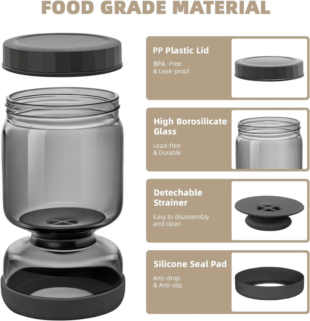 PICKLE CONTAINER WITH STRAUBER-ABS+PP-WHITE