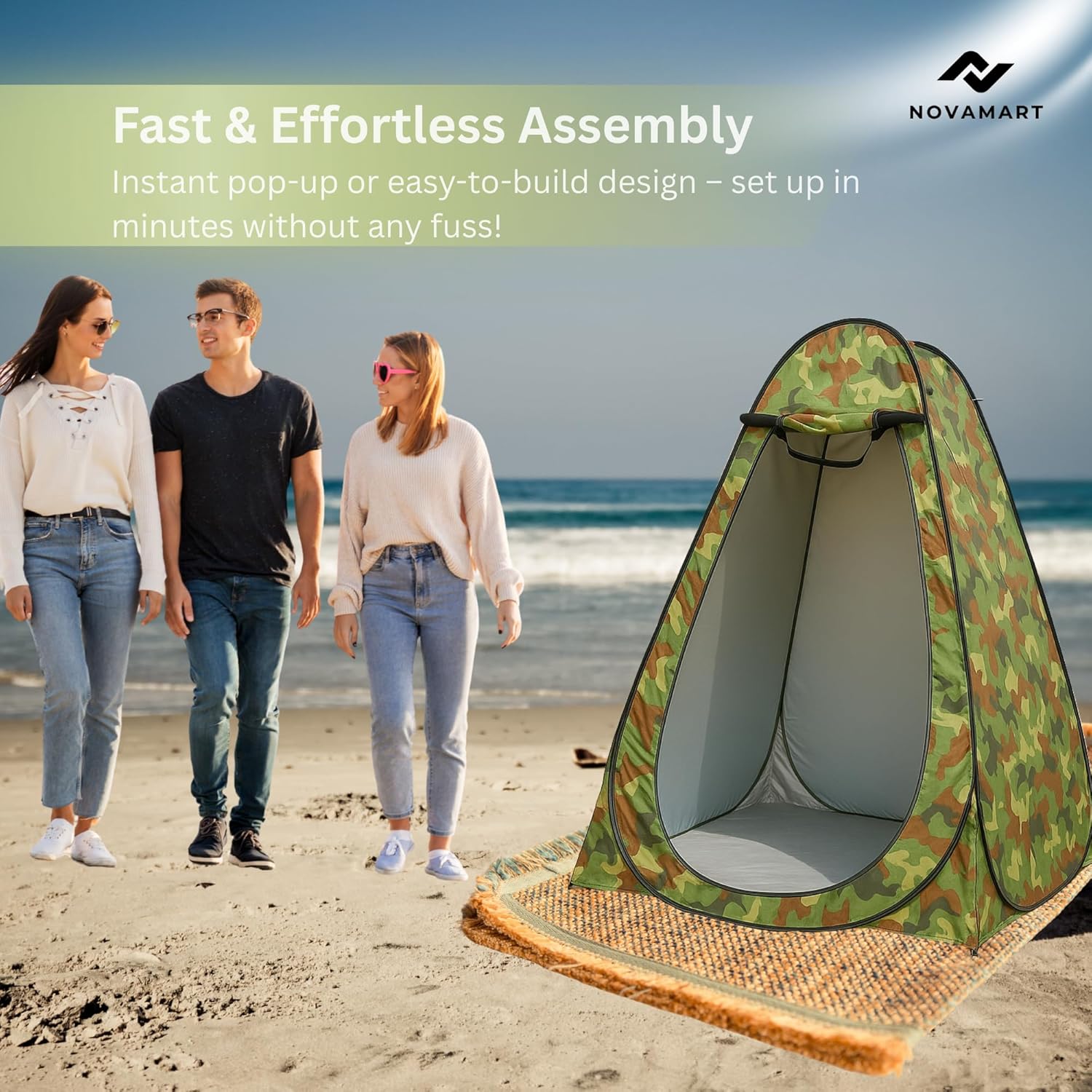 camouflage color POP UP PRIVACY TENT- 1.2X1.2X1.9M-2 WINDOWS